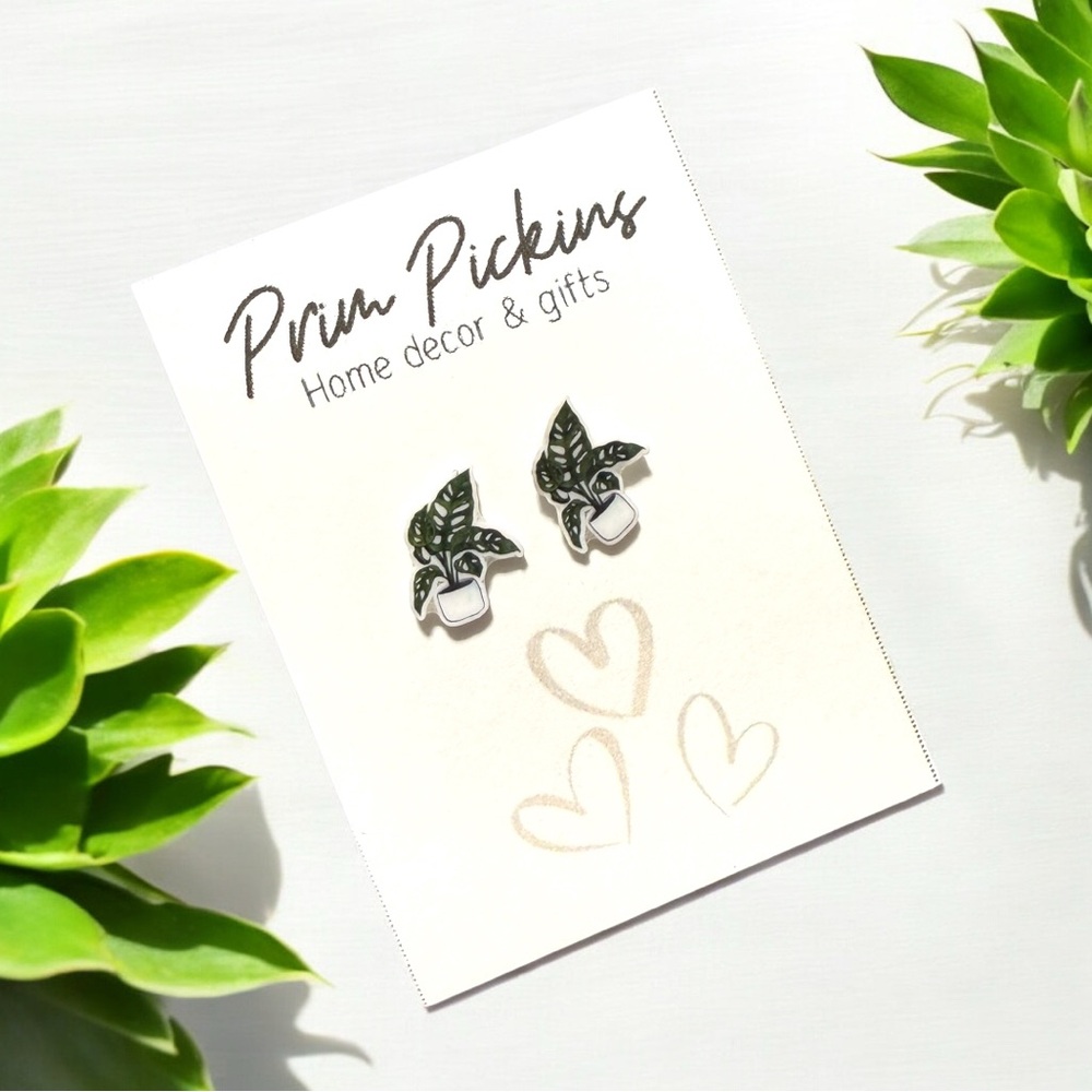 ⭐️ 2/$20 earring sets ⭐️ 
NEW acrylic houseplant earring set